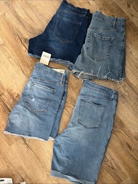 X4 Women’s Blue Denim Jean Shorts